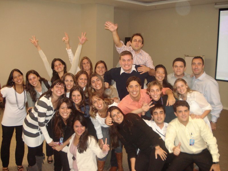 Participants in the management trainee programme gathered in a room, 2006